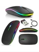 Бесшумная беспроводная WIFI 2.4 ГГц и Bluetooth компьютерная мышь с RGB подсветкой (509742) - изображение 2
