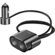 Автомобильный зарядный разветвитель двойник Baseus High Efficiency One to Two Cigarette Lighter - зображення 1