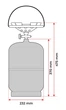 Балон газовий 12л INTERTOOL [GS-0012] (плитка газова) - изображение 4