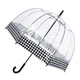 Жіноча прозора парасолька-тростина Fulton Birdcage-2 L042 Houndstooth Border (Гусяча лапка) - зображення 1