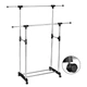 Вешалка для одежды с телескопической системой double pole dc0025 155x75x35 см стойка для одежды - изображение 2