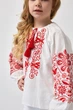Вишиванка для дівчинки MEREZHKA Орнамент червоний розмір 134 - изображение 6
