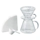 Набор для приготовления кофе: Hario V60: стеклянный пуровер, мерная ложка, 40 фильтров - изображение 1