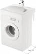 Раковина PAA Claro Mini 60x50 KICLAMISIF/00 + кронштейни + сифон біла - зображення 2