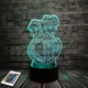 3D светильник с пультом и аккумулятором 3D Lamp Холодное сердце (LP-2673) - изображение 4