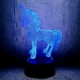 3D светильник с пультом и аккумулятором 3D Lamp Единорог (LP-17832) - изображение 6