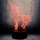 3D светильник с пультом и аккумулятором 3D Lamp Единорог (LP-17832) - изображение 8