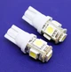 Лампочка автомобільна T10 5-SMD LED W5W - білий - зображення 2