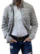 Вовняна чоловіча кофта,дуже тепла,з косами у сірому кольорі,р. 2XL - зображення 3