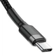 Кабель Baseus Type-C-Type-C PD 1м 60W Cafule Black-Grey (CATKLF-GG1) - изображение 3