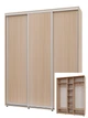 Шкаф-купе трехдверный Алекса 180*45*240 см Дуб молочный 3 двери ДСП ШК-04 - изображение 1