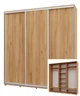 Шафа-купе тридверна Алекса 230*45*240 см Дуб крафт золотий 3 двері ДСП ШК-04 - зображення 1