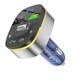 FM-трансмиттер модулятор + АЗУ 2USB порта, AUX, Crystal transparent discovery edition FM Transmitter, Hoco (6931474789082) - изображение 1