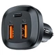 Автомобильное зарядное устройство на 2 USB + выход Type-C B9 66W(2USB-A+USB-C) three port metal car charger, Acefast (6974316281726) - изображение 2