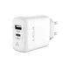 Зарядний пристрій AccLab AL-TC220 (1xUSB, 1xType-C) White (1283126556494) - зображення 1