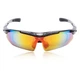 Спортивные велосипедные очки CrossLine 5 линз UV400 черные с кейсом - изображение 5