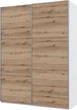 Шкаф-купе Doros G-Caiser Белый / Дуб Евок 2 ДСП / 3 части 180х60х240 см (42005020) - изображение 5