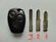 Корпус автомобільного ключа для Renault logan dacia master laguna duster clio Galakeys 3 кнопки (06-01) - зображення 4