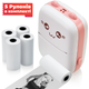 Портативный термопринтер JETIX Mini printer Pink с набором термобумаги (5 рулонов) - изображение 1