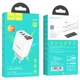 Мережевий зарядний пристрій Hoco C93A Easy 3USB 3.4A digital display White - зображення 5