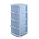 Комод пластиковий на 4 ящики R-Plastic "Компакт Плюс", Блакитний - зображення 1