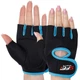 Перчатки для фитнеса перчатки спортивные Zelart Fitness Basics 893 размер S Black-Light Blue - изображение 1