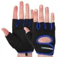 Перчатки для фитнеса перчатки спортивные Zelart Fitness Basics 893 размер S Black-Blue - изображение 1