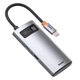 USB-Hub Baseus Metal Gleam Series 4-in-1 Multifunctional （Type-C to HDMI*1+USB3.0*1+USB2.0*1+PD*1） - изображение 1