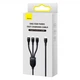 Кабель Baseus CASS030201 USB3.1 Flash Series II 100W 3в1 USB-C - Type-C Lightning Micro-USB 1.5м Black - зображення 2