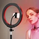 RGB Разноцветная кольцевая светодиодная LED лампа 33 см для селфи от USB многоцветная для фото видео блогеров детей, 25W - изображение 1