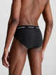 Набір трусів бріфи Calvin Klein Underwear 3P Hip Brief 0000U2661G-XWB S 3 шт Чорний (8719114322411) - зображення 3