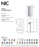 Умивальник окремо стоячий Nic Design Ovvio 45х85 см без переливу, зі зливом в підлогу, Fard глянець (001453072) - зображення 3