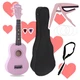 Набір укулеле Fzone FZU-002 (Pink) чохол (без утеплювача) та аксесуари, capo pink - зображення 1