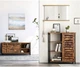 Комод у стилі loft KidsbunkBed 70 x 30 x 81 см колір чорний коричневий - зображення 2