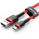 Кабель для швидкої зарядки Baseus Cafule Cable USB to Type-C Швидка зарядка 2A 3м Кабель для телефону (CATKLF-U09) Red - зображення 5