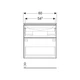 Тумба с раковиной Geberit iCon slim rim 60 см, корпус и фасад - белый мат / ручки - белый мат 502.335.01.3 - изображение 2