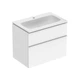 Тумба з раковиною Geberit iCon slim rim 75 см, корпус та фасад - білий глянець/ручки - хром глянець 502.336.01.2 - зображення 1