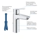 Набір змішувачів 3 в 1 для ванної кімнати Grohe QuickFix Start M-Size UA202305RM - зображення 3