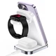 Бездротовий зарядний пристрій ACEFAST E15 desktop 3-in-1 wireless charging stand White - зображення 5