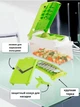Багатофункціональний мультислайсер для овочів та фруктів Nicer Dicer Зелений + набір насадок - зображення 5