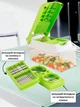 Багатофункціональний мультислайсер для овочів та фруктів Nicer Dicer Зелений + набір насадок - зображення 6