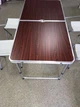 Стіл для пікніка Folding Table Коричневий з круглими ніжками - зображення 7