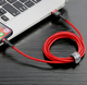 Кабель USB Baseus Cafule Lightning Cable 3M 2A Червоний (CALKLF-R09) - зображення 3