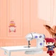 Портативная домашняя швейная машинка с доской Sewing Machine подсветка, педаль, питание от сети или батареек (4x AA) - изображение 6