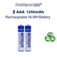 Акумулятори AAA (мікропальчикові — мізинчикові) — Doublepow 1250 mAh (2 шт.) - зображення 1