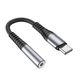 Перехідник Type-C на навушники mini jack 3.5 Digital Audio converter HOCO LS33 (0.12m, DAC) сірий - зображення 2