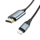 Кабель Hoco Lightning для HDMI High-Definition on-screen cable UA15 |2M, 1080P| чорний - зображення 2
