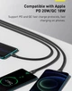 Кабель Baseus 100w 3 в 2 Type-C + Lightning + microUSB - USB+Type-C 1.2 м - зображення 7