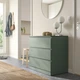 Комод з 3 ящиками IKEA MALM 80х78 см зелений (705.690.79) - изображение 4