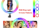 Кольцевая светодиодная лампа RGB MJ18, 45см, RGB БЕЗ ШТАТИВА - изображение 3